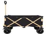 aluminum alloy folding wagon, Heavy Duty Utility Beach Wagon Cart for Sand with Big Wheels, W321P190035