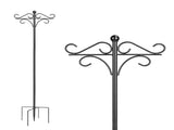 Shepherds Hook for Outdoor, 5-Prong Base Adjustable Height Garden Hook with Dual Sided Hooks, Sturdy 79891540