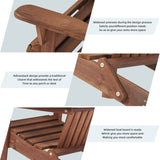 Wooden Outdoor Folding Adirondack Chair Set of 2 Wood Lounge Patio Chair for Garden,Garden, Lawn, W1390124961