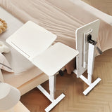 Overbed Bedside Desk Mobile Rolling Laptop Stand Tilting Overbed Table with Wheels Height Adjustable W2641P269198