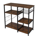 ZNTS 3-Tier Industrial Kitchen Baker's Rack Utility Microwave Oven Stand Storage Cart Workstation Shelf, 04294771