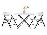 4pcs 47*54*84cm Garden Plastic Folding Chair White 62926515