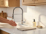Kitchen Faucet with Pull Down Sprayer Industrial 1 Handle 1 Hole Or 3 Hole Faucet for Farmhouse 66461003