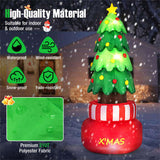 Lighted Blow-Up Xmas Tree - Self-Rotating Design, Waterproof Fade-Resistant, 2 Ground Stakes2 Water 20351489