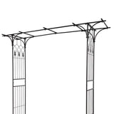 ZNTS Flat Roof Wrought Iron Arches Plant Climbing Frame 31343687