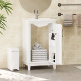 20 Inch Modern Small Bathroom Vanity Cabinet With Ceramic Basin- 20*14.5*33.3 Inches,Ample WF318756AAK