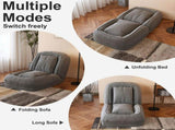 Upholstered Human Dog Bed for Adults and Pets, Foldable Lazy Sofa Bed with 5 Adjustable Position, W2699P535458