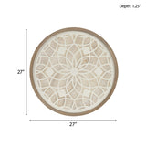 Round Two-tone Medallion Wall Decor B03598801