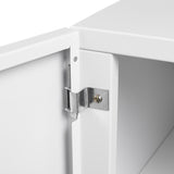 Metal Printer Stand with Storage Mobile Printer Tables for Small Spaces with Door Adjustable Shelf W1247110443