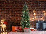 6.5ft Flocking Tied Light Christmas Tree 20650791