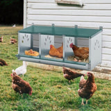 3 Room Metal Chicken Nesting Boxes 3 Compartment Egg Coop 20849830