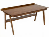 Solid Wood Writing Desk, Home Office Desk for Small Spaces, Mid Century Modern Desks with 2 Drawers 56061304