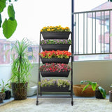 ZNTS 5 Tiers Vertical Garden, Vertical Garden Planter Indoor and Outdoor, Vertical Elevated Garden 89379680