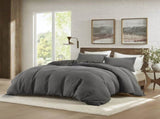 3PCS Full/Queen Waffle Washed Duvet Set B035P341120