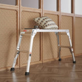 Aluminum Work Platform Large Size Step Stool Folding Portable Work Bench 40" Width Telescopic Feet W2529P185532