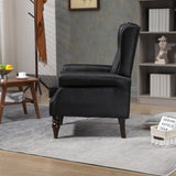 COOLMORE Wood Frame Armchair, Modern Accent Chair Lounge Chair with Sturdy Wood Legs for Living Room W395109979