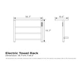 Heated Towel Rack with Top Shelf, 3-Bar Towel Wall Mounted Warmer for Bathroom with Intelligent 55908479