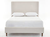 Hayden Upholstered Wingback Bed Size Queen / Tall 54" Headboard Upholstered Queen Bed / Without B083P245047