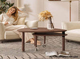 360 degree Rotatable modern Coffee Table for Living Room, solid wood legs with simply assemble W2899P372755
