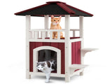 34"H Wooden Cat House 77592974