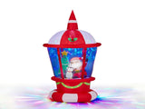 7.3FT Lighted Christmas Inflatable Decoration, Inflatable Lighthouse with Santa and Penguin, Funny 63115629