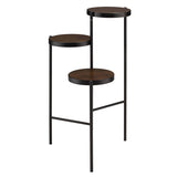 Black and Walnut 3-tier Foldable Plant Stand B062P185701
