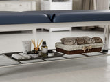 Professional Stationary Massage Table, 550lbs Heavy Duty Wide Exam Bed for Treatment, Backrest 13015666