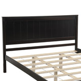 ZNTS Platform Bed Frame with Headboard, Wood Slat Support, No Box Spring Needed, Queen,Espresso 12847668