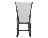 ZNTS 2pc Contemporary Glam Upholstered Dining Side Chair Padded Dove Gray Fabric Upholstery Seat Back B011P151401