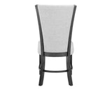 2pc Contemporary Glam Upholstered Dining Side Chair Padded Dove Gray Fabric Upholstery Seat Back B011P151401