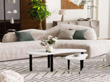 Contemporary rotatable cocktail table solid rubber wood legs, 360 degree rotating coffee table W2899P372754
