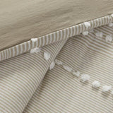 King 3 Piece Cotton Yarn Dyed Duvet Cover Set B03595781