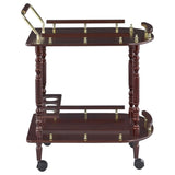 Merlot and Brass 2-shelf Serving Cart B062P145531