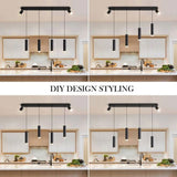 Angelina 6 - Light Matte Black Kitchen Island PendantUnable ship weekends, TK/TEMU only 82077790