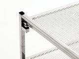 2-Tier Stackable 9-Pair Metal Mesh Shoe Storage Rack Organizer, Silver Mesh 32107809