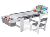 Kids Art Table & Chair Set with Replaceable Paper Roll, Large Storage Toddler Activity Desk 49561871