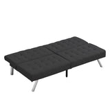 WOOD FRAME, STAINLESS LEG, FUTON, SOFA BED BLACK W2297P247597