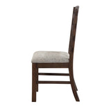 Grey and Rustic Brown Ladder Back Side Chairs B062P182764