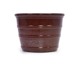Handmade Glazed Ceramic Planter Set of 3, 16/13/10 Inch Diameter, Horizontal Rib Design, for W3273P321532