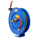 Welding Hose Reel Retractable 1/4 Inch x 50Foot Twin Oxygen Acetylene Rubber Hoses STD Duty Max W465140589