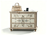 () 3-Drawer Cabinet with Carved Interior and Socket P2 MDF Solid Wood Legs 59459168