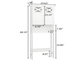 2-Door 3-Shelf Painted MDF Toilet Cabinet Melamine-Faced Particleboard Bathroom Vanity 69668108