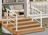 Handrails for Outdoor Steps, Wrought Iron Handrail Fits 1 or 3 Steps, Transitional Handrail with 01916686