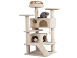52" Tall Cat Tree Tower with Perches & Condos, Multi-Cat Playground with Scratching Posts 18176917