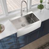 33x22x10"Farmhouse Apron Single Bowl Stainless Steel Kitchen Sink W2898P228903