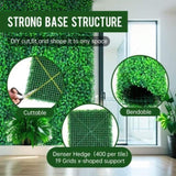 12 pieces of 24 "x 16" artificial boxwood boards, grass wall panels, boxwood fence panels, UV 79050192