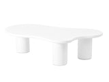 ON-TREND 44'' x 25.9'' Easy Assembly Cloud Coffee Table with 1.5'' Thick Tabletop, Cream Style N721P190395K