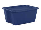 Plastic 18 Gallon Tote Box Blue Set of 8 12101977