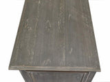 59.06" Farmhouse Sideboard Buffet Cabinet, Distressed Wood Credenza with 3 Drawers & 4 Glass Doors, W2295P475268