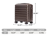 20 Inch ABS Hard Shell Travel Checked Luggage - Scratch Resistant Surface Four Multi-Directional W2787P500233
